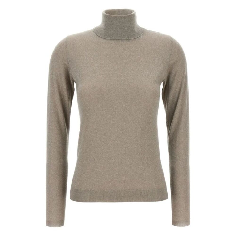 Sparkling Cashmere And Silk Lightweight Turtleneck Sweater Women